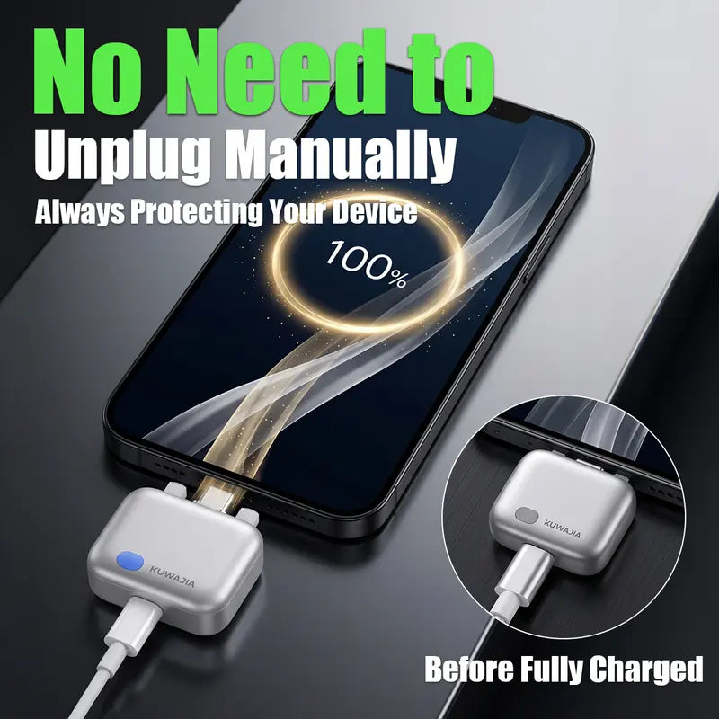 KUWAJIA 140W Power Physical-Disconnect Battery Guard - Safe Auto-Eject Charger with Smart Auto-Stop Charging Function, Accessory for Mobile Phones, Laptops, Tablets
