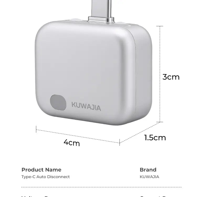KUWAJIA 140W Power Physical-Disconnect Battery Guard - Safe Auto-Eject Charger with Smart Auto-Stop Charging Function, Accessory for Mobile Phones, Laptops, Tablets